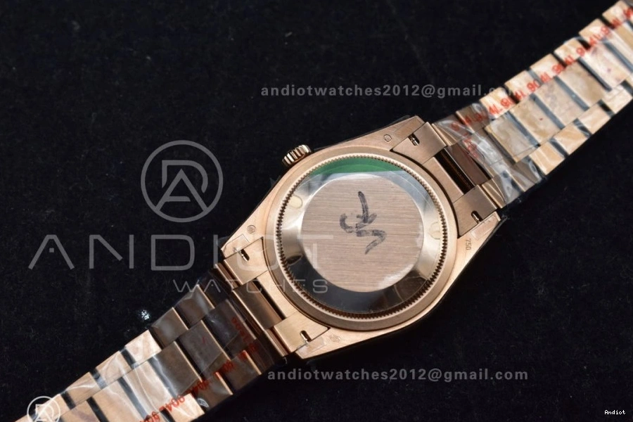 with 36 Stick Diamond Steel RG Bracelet President vr3255 Dial Best 904L QF DayDate (Gain Weight) on V5 Edition Blue 0223